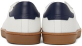 Thumbnail for your product : Saint Laurent White & Navy Court Classic SL/10 Sneakers