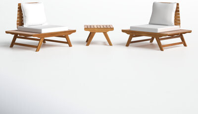 AllModern Cason 3 Piece Seating Group with Cushions