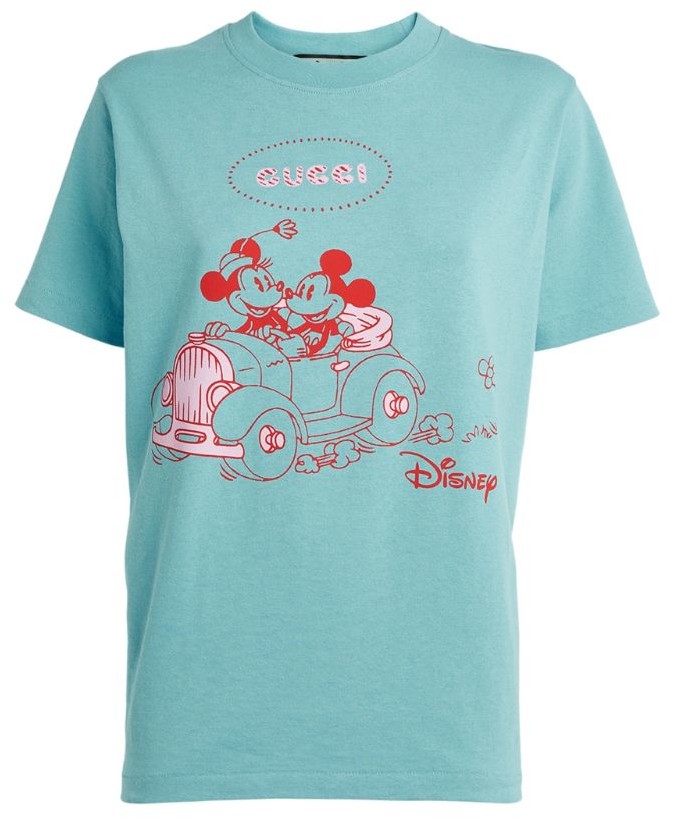 Gucci + Disney Mickey And Minnie Mouse T-Shirt - ShopStyle