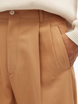 Gucci Pleated Crepe Straight-leg Trousers - Beige