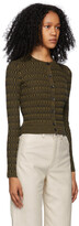 Thumbnail for your product : Proenza Schouler Black & Khaki White Label Cropped Cardigan