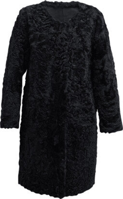 Gorski Reversible Collarless Lamb Shearling Belted Coat