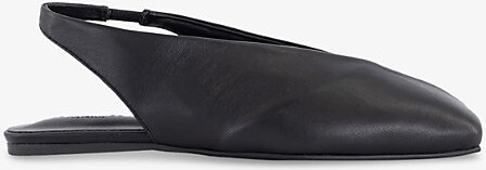 Tony Bianco Womens Black Nappa Hoop Slingback Leather Flats Eur 40 / 7 Uk Women