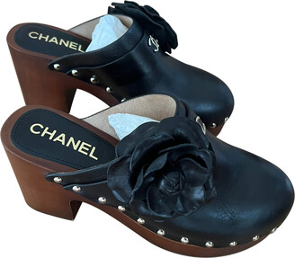 Chanel Leather mules & clogs - ShopStyle