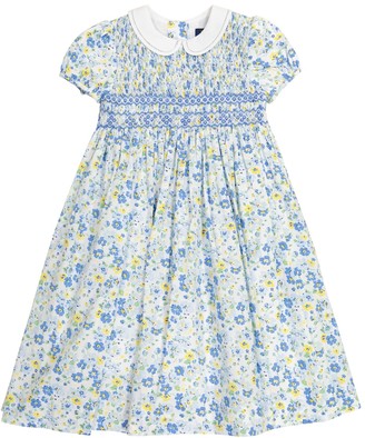 Polo Ralph Lauren Kids Floral smocked cotton poplin dress - ShopStyle
