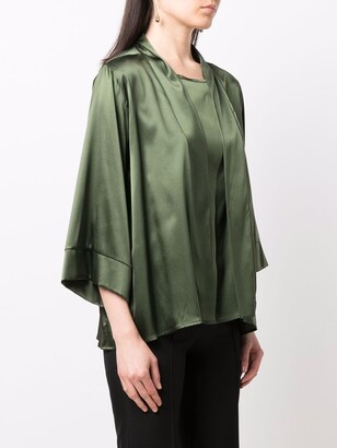 Snobby Sheep Open Front Silk Jacket