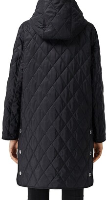 burberry roxby quilted canvas logo coat