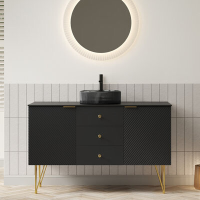 George Oliver Bathroom Vanity & Sink Freestanding Storage Cabinet With Drawers And DoorsPre-Assembled