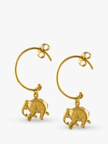 Thumbnail for your product : Alex Monroe Indian Elephant Hoop Earrings, Gold