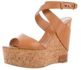 Thumbnail for your product : Sergio Rossi Platform Leather Wedges
