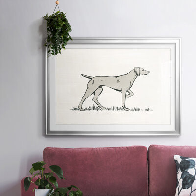 Winston Porter Neutral Pointer I Framed On Paper Print