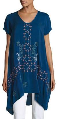 Johnny Was Willamy Embroidered Georgette Blouse