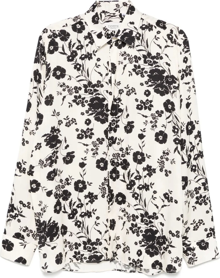 Laneus Floral-Print Shirt