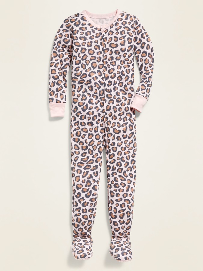 leopard print baby pajamas