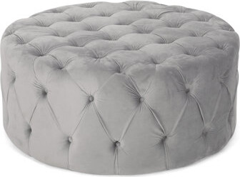 Grey Velvet , 41.14 In. Depth, 17.38 Height, Contemporary Accent 40 Width Modern Decor Piece