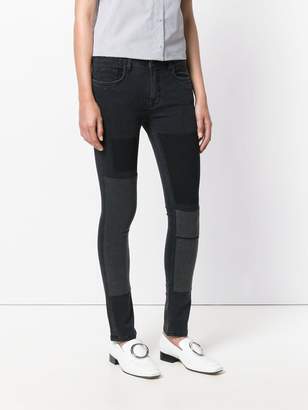 Victoria Beckham Victoria patchwork slim-fit jeans