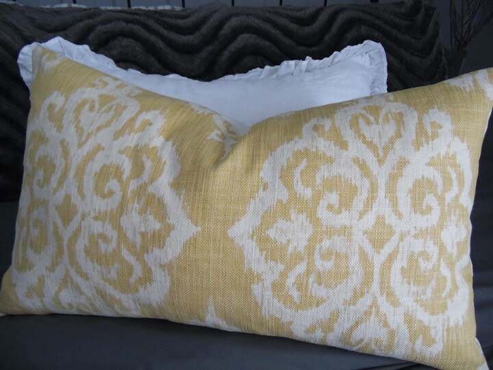 Etsy 3 Color Optionsyellow.ivory Blue Ivory. Natural Ivory.pillow Covers.slipcovers.lumbar Pillows.toss Pillows.throw Pillows. Accents