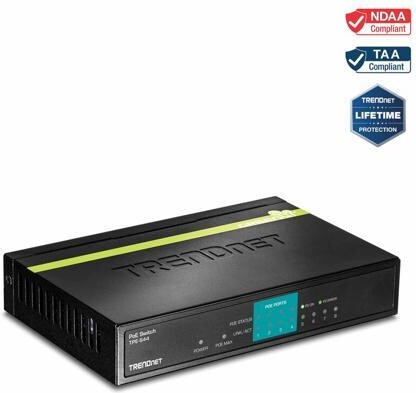 TRENDnet 8-Port 10/100Mbps PoE Switch, 4 x 10/100 Ports, 4 x 10/100 PoE Ports, 30W PoE Power Budget, 1.6 Gbps Switching Capacity, 802.3af, Limited...
