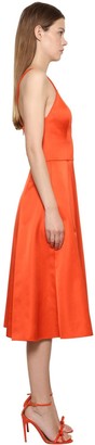 Ralph Lauren Collection Glossy Duchesse Chain Strap Midi Dress