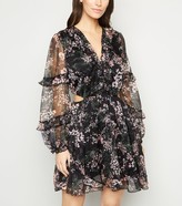 Thumbnail for your product : New Look AX Paris Floral Chiffon Cut Out Dress