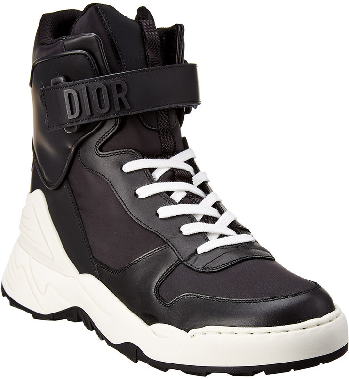 Christian Dior Jumper Leather High-Top Sneaker - ShopStyle