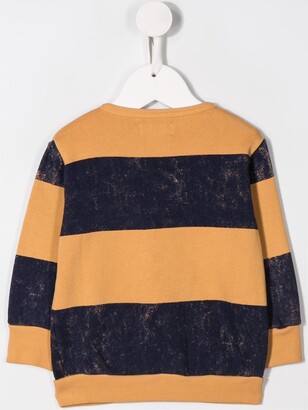Bobo Choses Saturn striped zipped sweatshirt