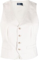 V-neck button-up waistcoat 