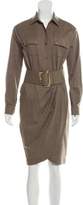 Thumbnail for your product : Michael Kors Belted Wool Dress Khaki Belted Wool Dress