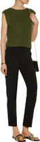 Thumbnail for your product : Adam Lippes Cropped textured cotton, cashmere and silk-blend top