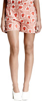 Thumbnail for your product : Stella McCartney Heart & Lip-Print Pleated Shorts, Medium Pink