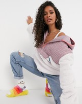 Thumbnail for your product : UGG Iggy teddy half zip pullover jacket in pink salt multi