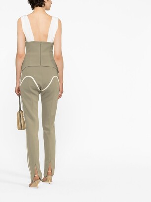 PARIS GEORGIA Cowboy Stovepipe high-waisted trousers