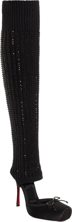 Christian Louboutin Cassia Annmac Leg Warmer Hybrid Pump