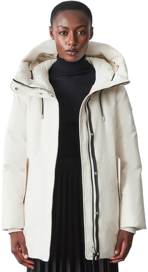 mackage white jacket