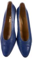 Thumbnail for your product : Hermes Lizard Pointed-Toe Pumps