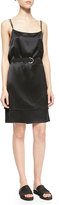 Thumbnail for your product : Helmut Lang Mere Belted Sleeveless Satin Dress