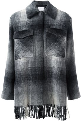 Alexander Wang T By checked shirt coat - women - Acrylic/Polyamide/Polyester/Wool - 2