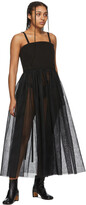 Thumbnail for your product : MM6 MAISON MARGIELA Black Denim Tulle Tank Dress