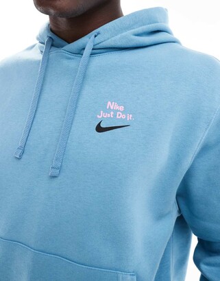nike foundation hoodie blue
