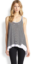 Thumbnail for your product : Wilt Striped Big Back Slant Tank