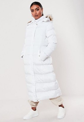 Missguided Faux Far Hooded Puffer Coat