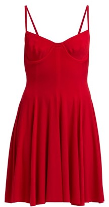 Norma Kamali Underwire Stretch-jersey Mini Dress - Red