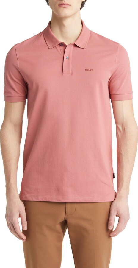 HUGO BOSS Men's Pink Polos | ShopStyle