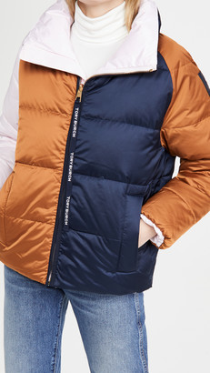 Tory Burch Reversible Colorblock Puffer Jacket - ShopStyle