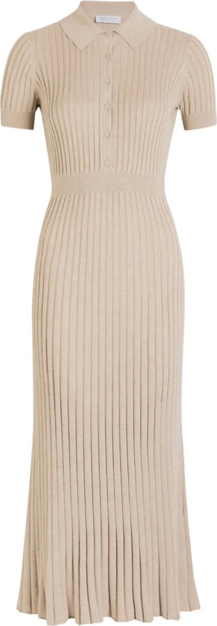 Gabriela Hearst Amor buttoned ribbed midi dress