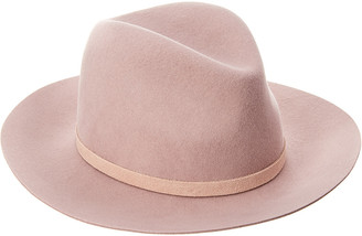 pink wool floppy hat