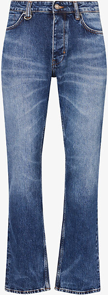 Neuw Mens Dark Vintage Indigo Ray Straight-Leg Saturnalia Denim Jeans 32/32