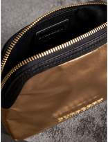 Thumbnail for your product : Burberry Small Zip-top Leather-trimmed Technical Nylon Pouch