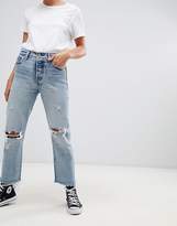 Thumbnail for your product : Levi's Levis Wedgie Straight Cut Ripped Knee Jeans