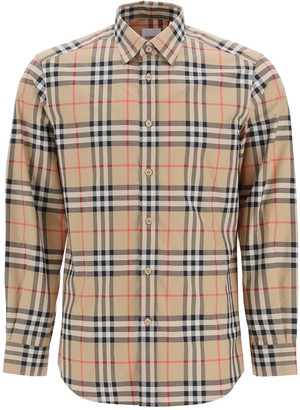 beige burberry shirt